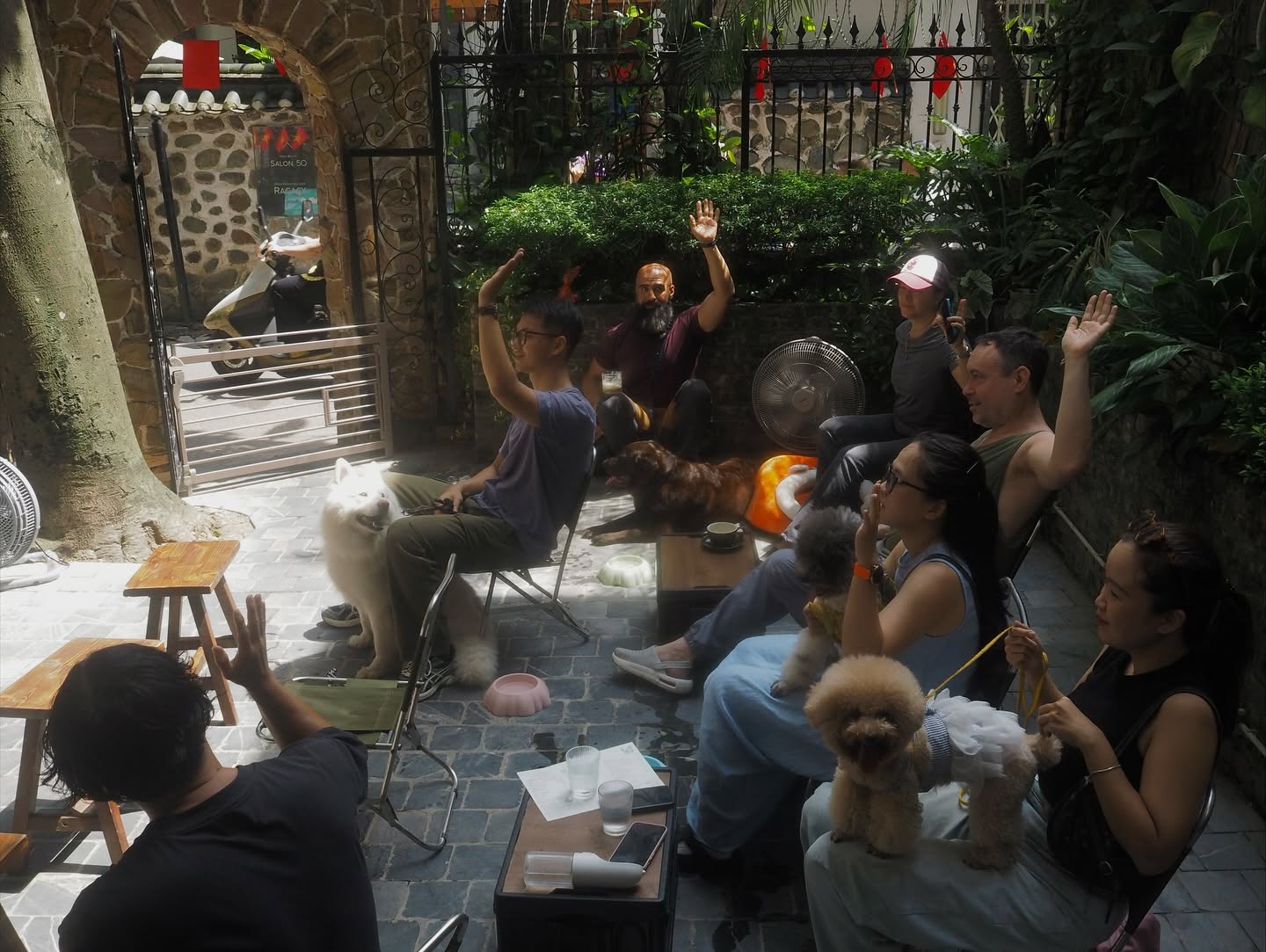 Ba mẹ và các bé chó tham gia Bark & Brew – Dog Wellness Chats